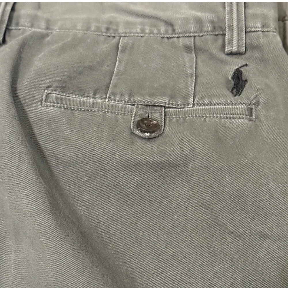 Polo Ralph Lauren Mens Grey Cotton Chino Pants Straight 32x32 Classic Trousers
